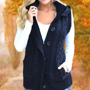 Cable-Knit Sweater Vest